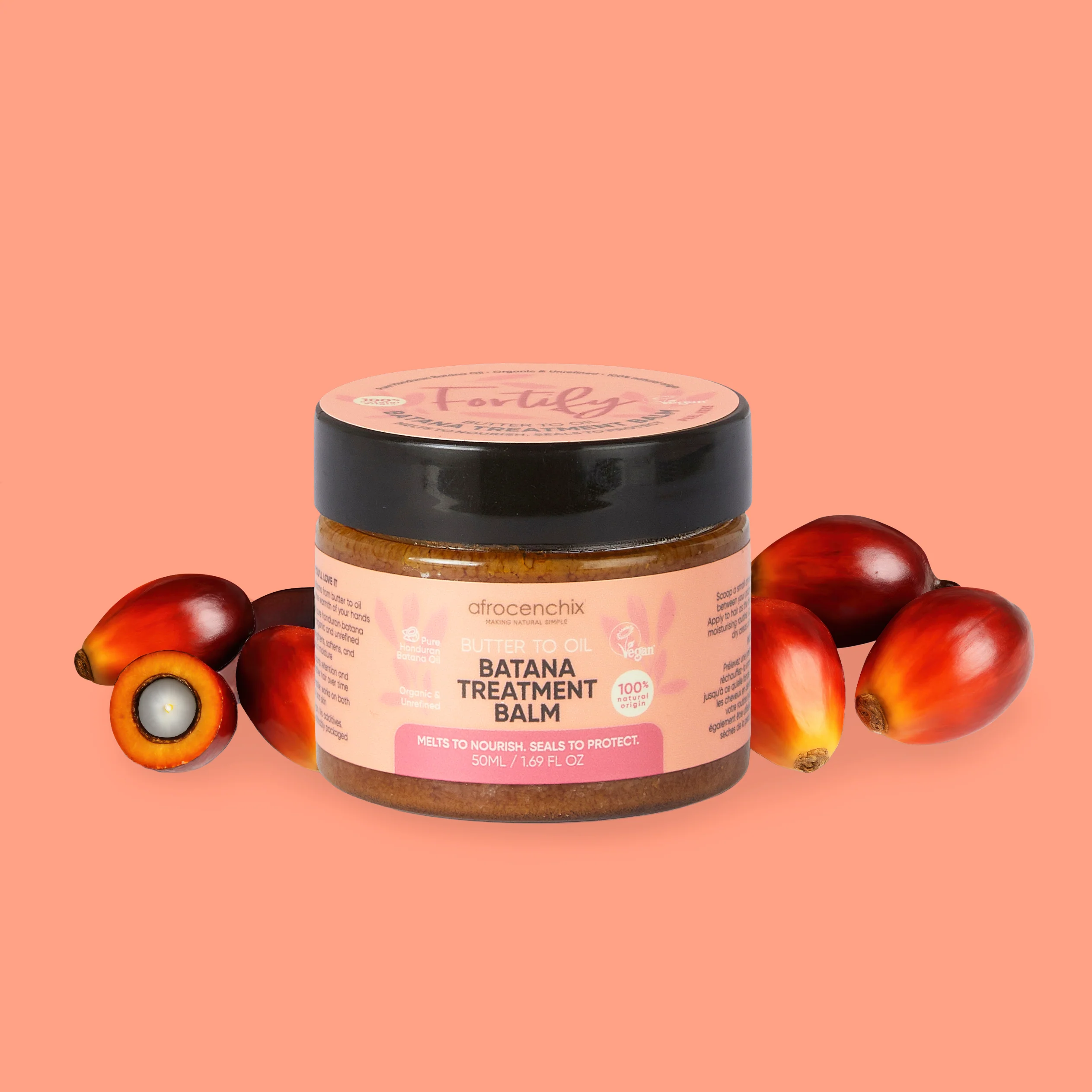 Afrocenchix Fortify Butter-to-Oil Batana Treatment Balm 50ml - Image 3