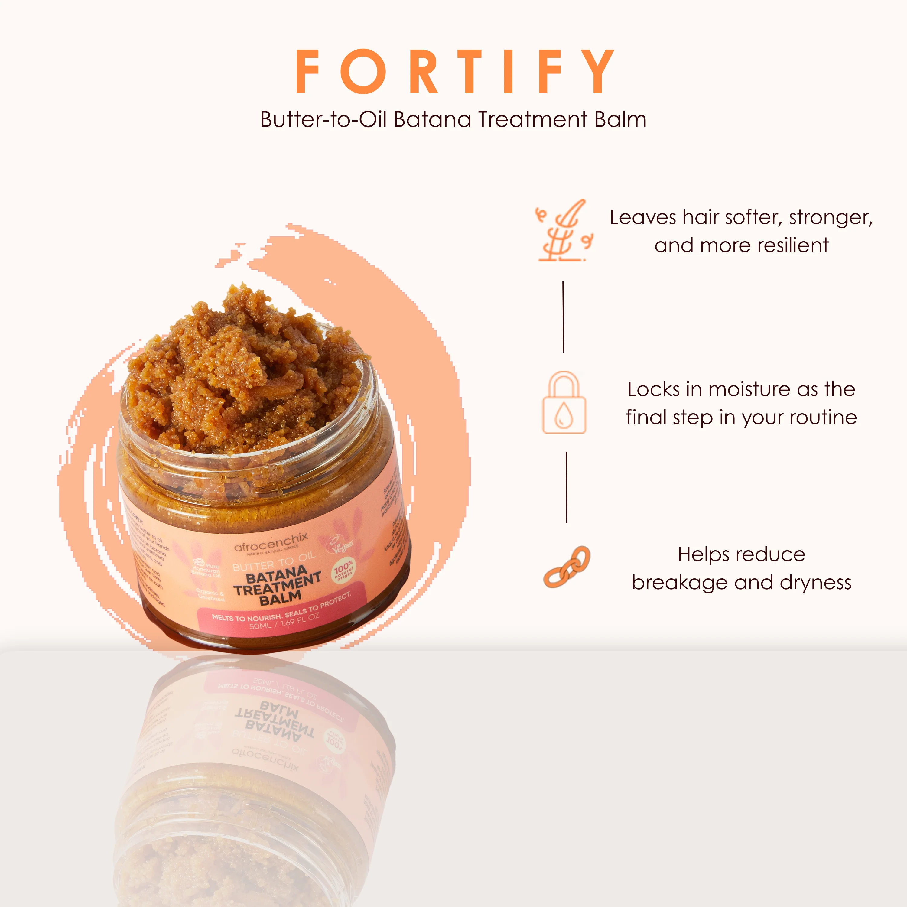 Afrocenchix Fortify Butter-to-Oil Batana Treatment Balm 50ml - Image 8