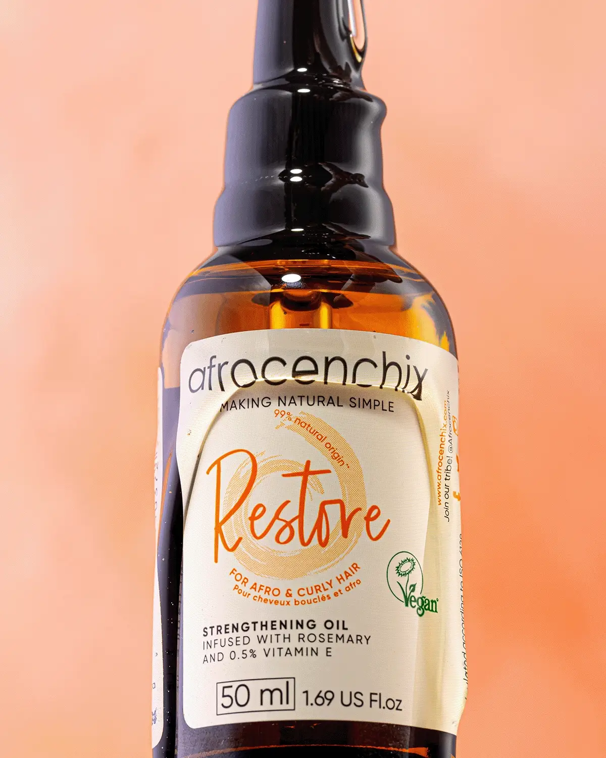 Restore - Hydrating Hair Oil for Strength & Shine - Image 3